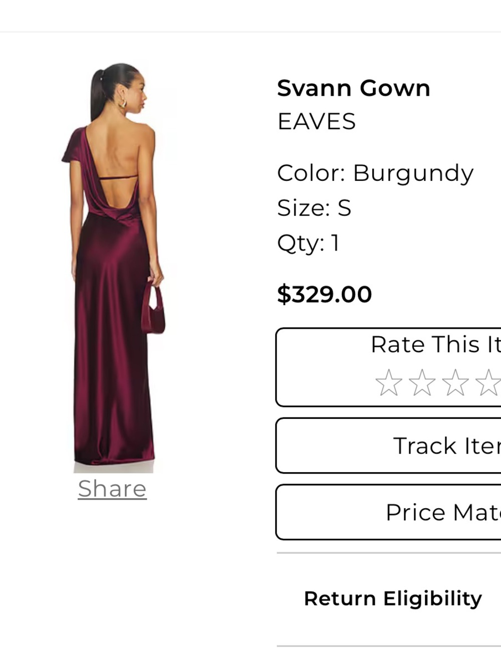 Eaves Svann gown